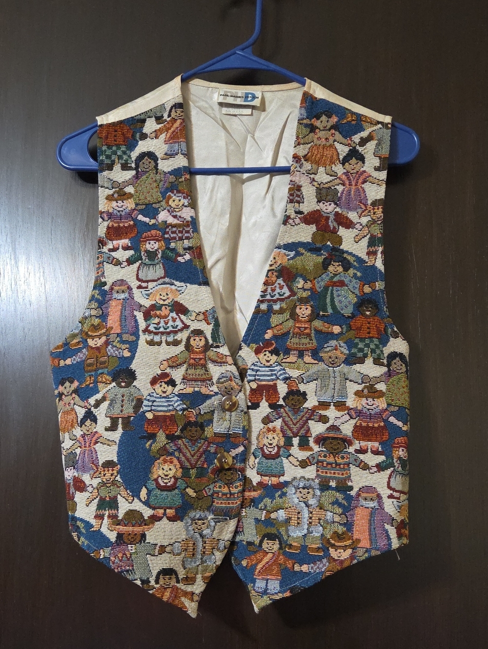 Paul Harris Design lady's vest with children adorable medium